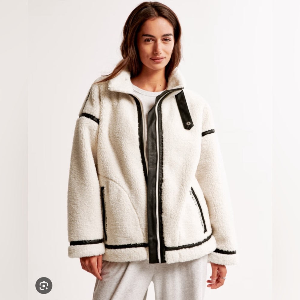 Abercrombie Contrast Trim Aviator Jacket